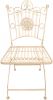 Clayre & Eef Bistrostoel 52x48x99 Cm Wit Bruin Ijzer Terrasstoel Tuinstoel Klapstoel Wit Terrasstoel Tuinstoel online kopen