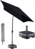 Kopu ® rechthoekige parasol Bilbao 150x250 cm met hoes en voet Black online kopen