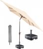 Kopu ® vierkante parasol Altea 230x230 cm met hoes en voet Natural online kopen