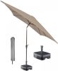 Kopu ® vierkante parasol Altea 230x230 cm met hoes en voet Taupe online kopen