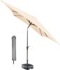 Kopu ® vierkante parasol Malaga 200x200 cm met hoes Naturel online kopen