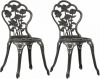 VidaXL Bistrostoelen 2 st gegoten aluminium bronskleurig online kopen