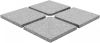 VidaXL Parasolvoetplaten 4 st vierkant 100 kg grijs graniet online kopen