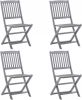 VidaXL Tuinstoelen inklapbaar 4 st massief acaciahout online kopen