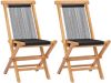 VidaXL Tuinstoelen inklapbaar 2 st massief teakhout en touw online kopen