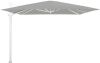 4-Seasons parasols Zweefparasol Siesta premium 300x300cm mid grey(white frame) 4  Seasons online kopen
