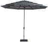 Madison Parasol Syros Open Air Round Grey 350cm Grijs online kopen