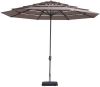 Madison Parasol Syros Open Air Round Taupe 350cm Grijs online kopen