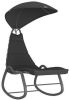 VIDAXL Tuinschommelstoel 160x80x195 cm stof zwart online kopen