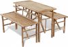 VidaXL Picknick tafel set inklapbaar bamboe 3 delig online kopen