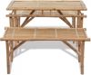 VidaXL Picknick tafel set inklapbaar bamboe 3 delig online kopen