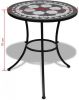 VIDAXL Bistrotafel 60 cm moza&#xEF, ek zwart en wit online kopen