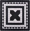 VIDAXL Bistrotafel moza&#xEF, ek 60 cm keramiek zwart en wit online kopen