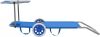 VidaXL Ligbed met luifel en wieltjes inklapbaar staal blauw online kopen