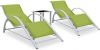VidaXL Ligbedden 2 st met tafel aluminium groen online kopen