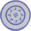 VIDAXL Bistrotafel 60 cm moza&#xEF, ek blauw en wit online kopen