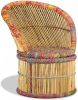 VidaXL Stoel met chindi details bamboe meerkleurig online kopen