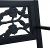VidaXL Tuinbank 125 cm staal zwart online kopen