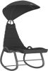VIDAXL Tuinschommelstoel 160x80x195 cm stof zwart online kopen