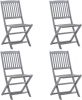 VidaXL Tuinstoelen inklapbaar 4 st massief acaciahout online kopen