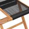 VidaXL Tuinstoelen inklapbaar 2 st massief teakhout en touw online kopen