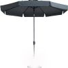 Madison Parasol Flores 300/8, Draaisysteem+Volant Grijs online kopen