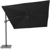 Showmodel Siesta Premium zweefparasol 300 x 300 antraciet frame charcoal doek + 90 kg voet online kopen