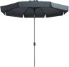 Madison Parasol Flores 300/8, Draaisysteem+Volant Grijs online kopen