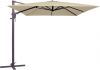 Vrijhangende zweefparasol Monaco Flex II 300x300(ecru)(excl. kruisvoet)SHOWROOMAANBIEDING online kopen