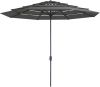 Madison Parasol Syros Open Air Round Grey 350cm Grijs online kopen