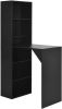 VidaXL Bartafel met kast 115x59x200 cm zwart online kopen