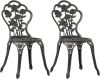 VidaXL Bistrostoelen 2 st gegoten aluminium bronskleurig online kopen