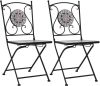 VIDAXL Bistrostoelen mozaï, ek 2 st grijs online kopen