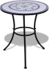 VIDAXL Bistrotafel 60 cm moza&#xEF, ek blauw en wit online kopen