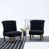 VidaXL Franse stoelen 2 st stof zwart online kopen
