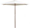 VIDAXL Parasol 270x270 cm houten paal cr&#xE8, mewit online kopen