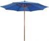 VidaXL Parasol met houten paal 300x258 cm blauw online kopen