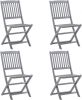 VidaXL Tuinstoelen inklapbaar 4 st massief acaciahout online kopen