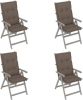 VidaXL Tuinstoelen 4 st verstelbaar met kussens massief acaciahout online kopen
