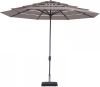 Madison Parasol Syros Open Air Round Taupe 350cm Grijs online kopen