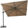 Showmodel Siesta Premium zweefparasol 300 x 300 antraciet frame charcoal doek + 90 kg voet online kopen